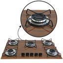 Ver imagem 3 de Cooktop Gás 5 Bocas Ultra Chama 127/220 Madeira