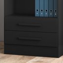 Ver imagem 5 de Estante de Livros 61,6CMX183CM 2 Gavetas Preto