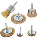 Ver imagem 1 de Jogo de Escova de Aço Circular Copo Furadeira 3 Pçs + Jogo de Escova de Aço com Haste Circular 3 Pçs