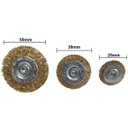 Ver imagem 2 de Jogo de Escova de Aço Circular Copo Furadeira 3 Pçs + Jogo de Escova de Aço com Haste Circular 3 Pçs