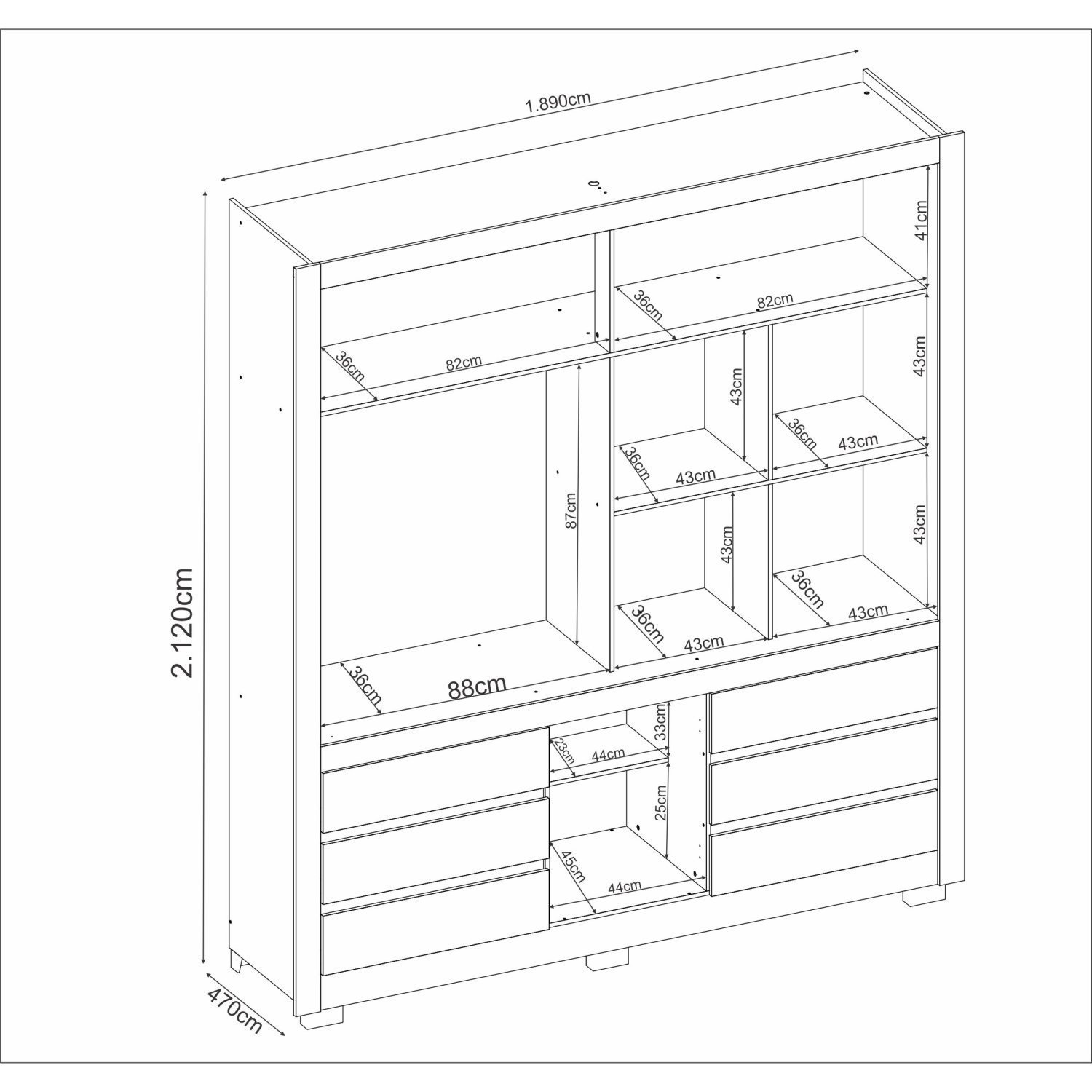 Guarda Roupa Casal 3 Portas 6 Gavetas Arbo Demóbile - 4