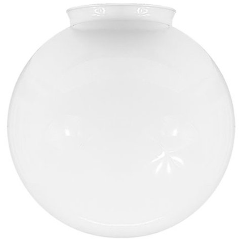 Globo de Vidro Leitoso Esférico com Colar 15 X 28