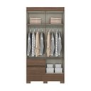 Ver imagem 2 de Guarda Roupa Solteiro 4 Portas 2 Gavetas BS02 Briz