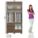 Ver imagem 4 de Guarda Roupa Solteiro 4 Portas 2 Gavetas BS02 Briz