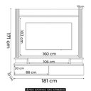 Ver imagem 4 de Painel TV 65 pol 181cm Bancada Suspensa Walle Cinamomo/Off H01 - Mpozenato