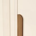Ver imagem 5 de Guarda Roupa Casal com Espelho 6 Portas 6 Gavetas Napoli Bege/Off White/Nature