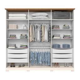Guarda Roupa Casal com Espelho 6 Portas 6 Gavetas Napoli  - 3