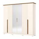 Ver imagem 2 de Guarda Roupa Casal com Espelho 6 Portas 6 Gavetas Napoli Bege/Off White/Nature