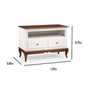 Ver imagem 2 de Rack para TV até 50 Polegadas 120 cm 2 Gavetas Pés Luis Xv em Madeira + Nicho
