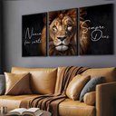 Ver imagem 5 de Kit 3 Quadros Leão Nunca Foi Sorte Sempre Foi Deus Moldura:preta