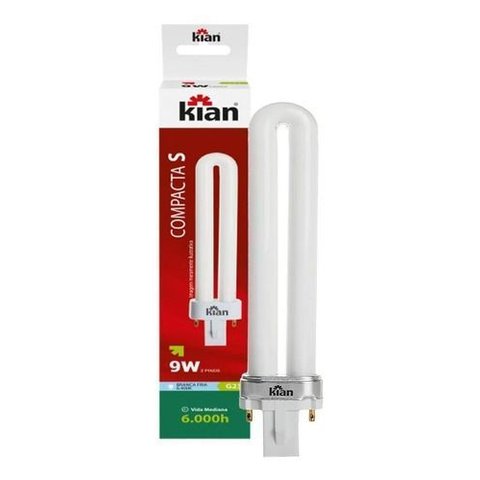 Kit 10 Lâmpadas Compacta 9w 2 Pinos Base G23 - Kian