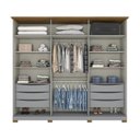 Ver imagem 3 de Guarda Roupa Casal com Espelho 6 Portas 6 Gavetas Napoli Henn