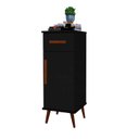 Ver imagem 3 de Balcão / Aparador Romn. 1 Porta + 1 Gaveta Pés Retrô para Bebedouro / Recepção / Cozinha Cor Preto F