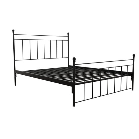Cama de Ferro Romana - Queen Size Icamas Preto Fosco
