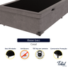 Cama Box Baú Casal Bipartida Suede Cinza - 2