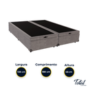 Ver imagem 4 de Cama Box Baú Casal Bipartida Suede Cinza