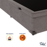 Cama Box Baú Casal Bipartida Suede Cinza - 3