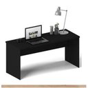 Ver imagem 2 de Mesa 1,80 Escritório Escrivaninha Tampo 40mm Preto Inteira Atacadao Dos Moveis