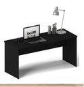 Ver imagem 2 de Mesa 1,80 Escritório Escrivaninha Tampo 40mm Preto Inteira Atacadao Dos Moveis
