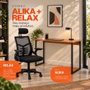 Ver imagem 5 de Conjunto de Escritório Mesa Alika e Cadeira Diretor Relax Preto