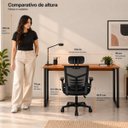 Ver imagem 6 de Conjunto de Escritório Mesa Alika e Cadeira Diretor Relax Preto