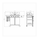 Ver imagem 2 de Churrasqueira A Gás Tgp 6000 Tramontina Preta 5 Utensílios E