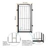 Cercado Cachorro Grade Portão 98x51cm Pets Dobrável Preto - 3