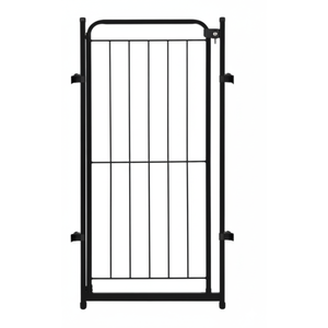 Cercado Cachorro Grade Portão 98x51cm Pets Dobrável Preto