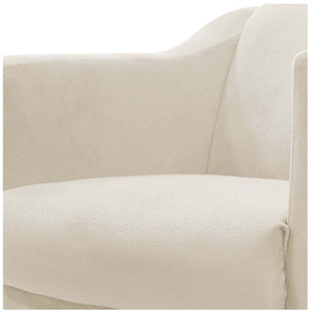 kit 04 Poltronas Decorativas Babel Sala de Estar Recepção Corano Bege - FLORENZZE MÓVEIS - 6