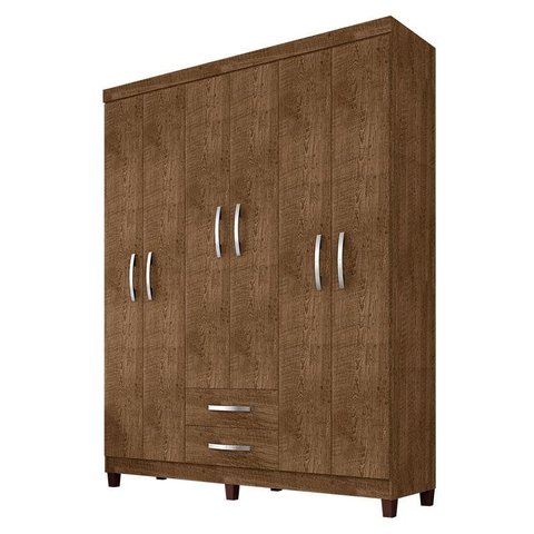 Guarda Roupa Casal Modena com Cômoda Madri e Armário Multiuso Recife Malbec – Incorplac