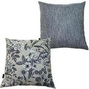 Ver imagem 1 de Kit 2 Almofadas Cheias Waterhavana Impermeável Área Externa Flor Branca Folhas Pretas 43CMX43CM