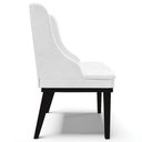 Ver imagem 6 de Kit 10 Cadeiras Estofadas Base Fixa de Madeira Preto Lia Sintético Premium Branco - Ibiza
