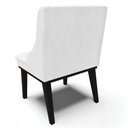 Ver imagem 7 de Kit 10 Cadeiras Estofadas Base Fixa de Madeira Preto Lia Sintético Premium Branco - Ibiza