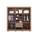 Ver imagem 2 de Guarda Roupa Casal 3 Portas de Correr e 2 Gavetas C/ Espelho e Pés Residence Branco - Demóbile