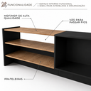 Ver imagem 3 de Rack Module com Prateleira e Nicho 180cm Byhouse