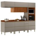 Ver imagem 1 de Cozinha Modulada 5 Pecas 270 Cm Ripado Dp2706 Nogueira Nude Prime Demartez
