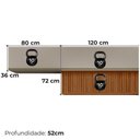 Ver imagem 3 de Cozinha Modulada 5 Pecas 270 Cm Ripado Dp2706 Nogueira Nude Prime Demartez