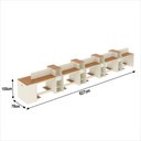 Ver imagem 6 de Estação de Trabalho 10 Lugares Office Smart 10 Mesas 8 Armários 1 Aparador - Off White e Cedro