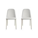 Ver imagem 3 de Conjunto com 2 Cadeiras Lucille Champanhe Linho Mescla