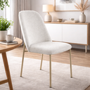 Ver imagem 2 de Conjunto com 2 Cadeiras Lucille Champanhe Linho Mescla