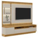 Ver imagem 1 de Painel para Tv 70 Pol com Rack Bancada 238cm Real L06 Tauari/off White - Mpozenato