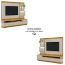 Ver imagem 5 de Painel para Tv 70 Pol com Rack Bancada 238cm Real L06 Tauari/off White - Mpozenato