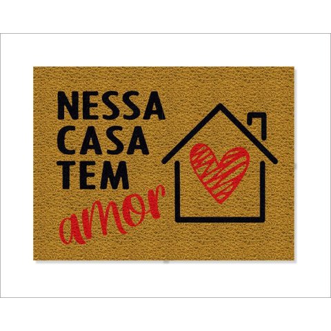 Tapete Capacho Nessa Casa Tem Amor