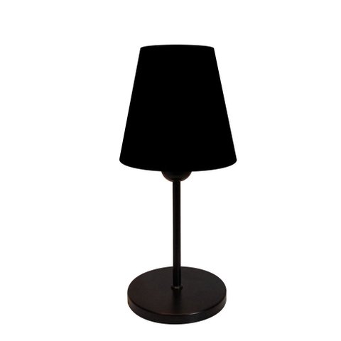 Abajur Cabeceira para Quarto Cone Vivare Md-2005 Cúpula em Tecido Cone - Bivolt - Preto - Bivolt