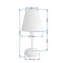 Ver imagem 2 de Abajur Cabeceira para Quarto Cone Vivare Md-2005 Cúpula em Tecido Cone - Bivolt - Preto - Bivolt