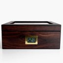 Ver imagem 2 de Caixa Umidora de Charutos Cigarol Higrômetro Digital com Bandeja 50 Unidades