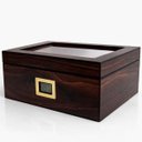 Ver imagem 3 de Caixa Umidora de Charutos Cigarol Higrômetro Digital com Bandeja 50 Unidades