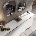 Ver imagem 4 de Buffet Quatro Portas Flow Branco/Freijó – EJ Móveis