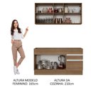 Ver imagem 6 de Armário de Cozinha Compacta 150cm Rustic Glamy Madesa 02