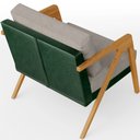 Ver mais imagens de Kit 02 Poltronas Decorativas Sala Estar Pietra L02 Facto Verde Musgo Linho Bege - Lyam Decor